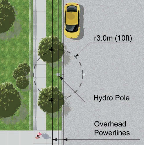 Illustration from ESA's Brochure - Planting Under or Around Powerlines & Electrical Equipment